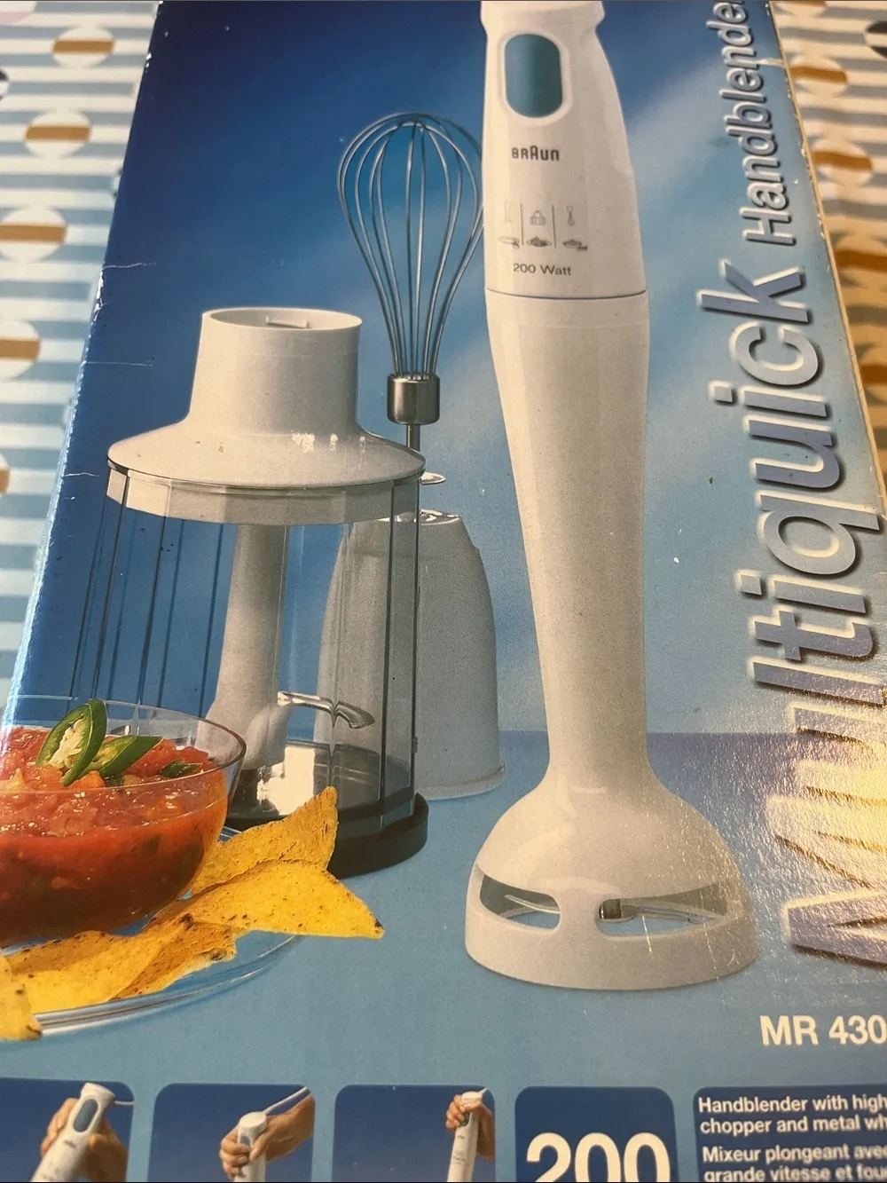 Braun Multiquick Hand Blender — White with Teal Accent